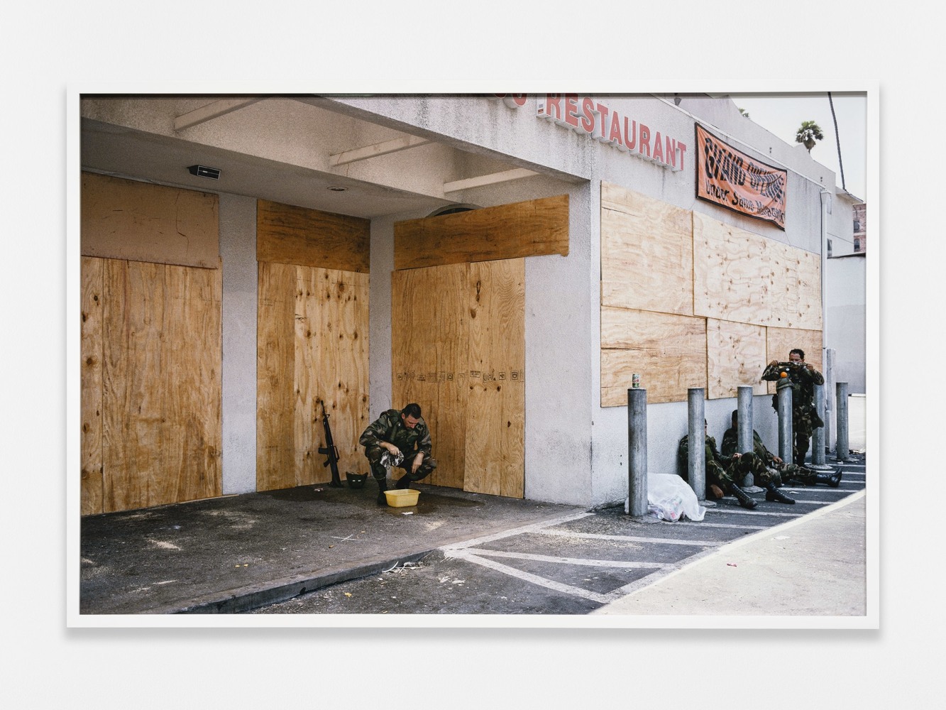 Catherine Opie
Mariella&amp;#39;s Tacos/Uprising, 1992
1992/2024
Pigment print
31 x 46 x 2 inches (78.7 x 116.8 x 5.1 cm)