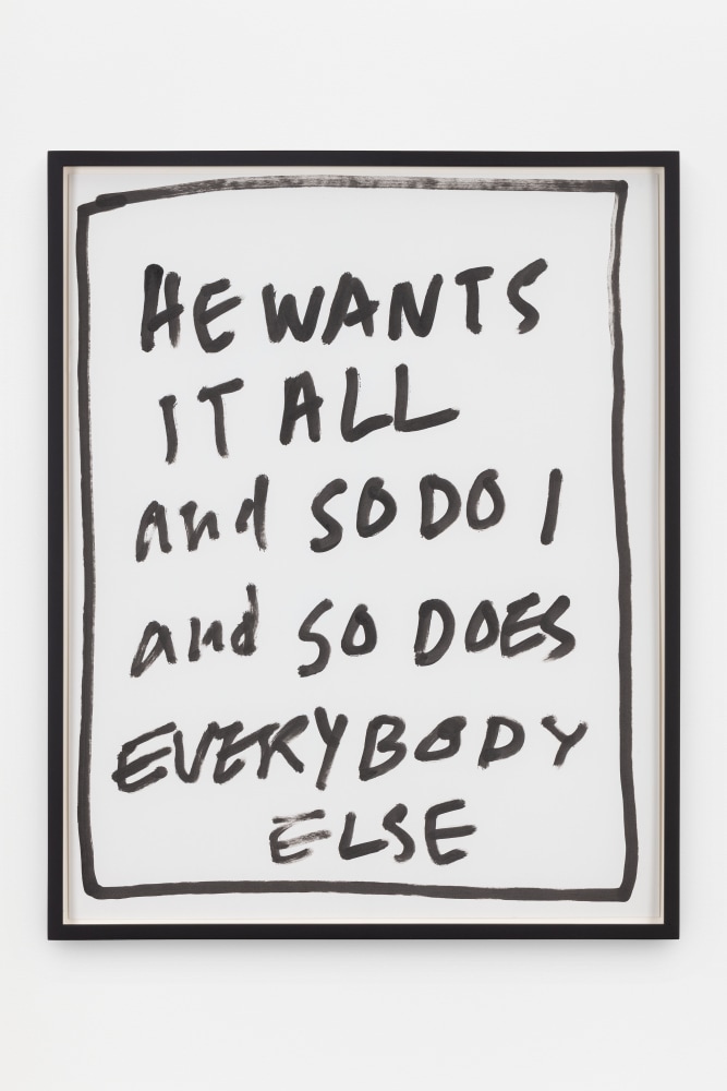 Jack Pierson
He Wants it All and So Do I and So Does Everybody Else
2020
Krink marker on paper
Framed Dimensions:
25 1/4 x 20 1/4 x 1 1/2 inches (64.1 x 51.4 x 3.8 cm)
Paper Dimensions:
24 x 19 inches (61 x 48.3 cm)
$6,000