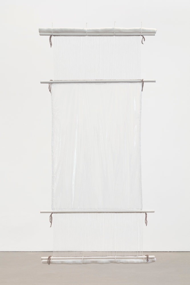 Eric-Paul Riege
HEAT thru from a pillow or a splinter filing a wrinkle thats a lil Shy..Dam..has it been this place all the time or was that blanket warm enough ? [//__//] [|-|] []=[] AND then the hide scrubbed clean and the shield didnt break anymore. . Burnt Water AZ&amp;mdash;the pillow has been in that place all the time&amp;rdquo; &amp;mdash; H&amp;Oacute;L&amp;Oacute;
2021
Mixed fibers and materials
101 1/2 x 49 1/2 x 2 inches (257.8 x 125.7 x 5.1 cm)

DOUBLE CLICK IMAGE FOR MORE VIEWS