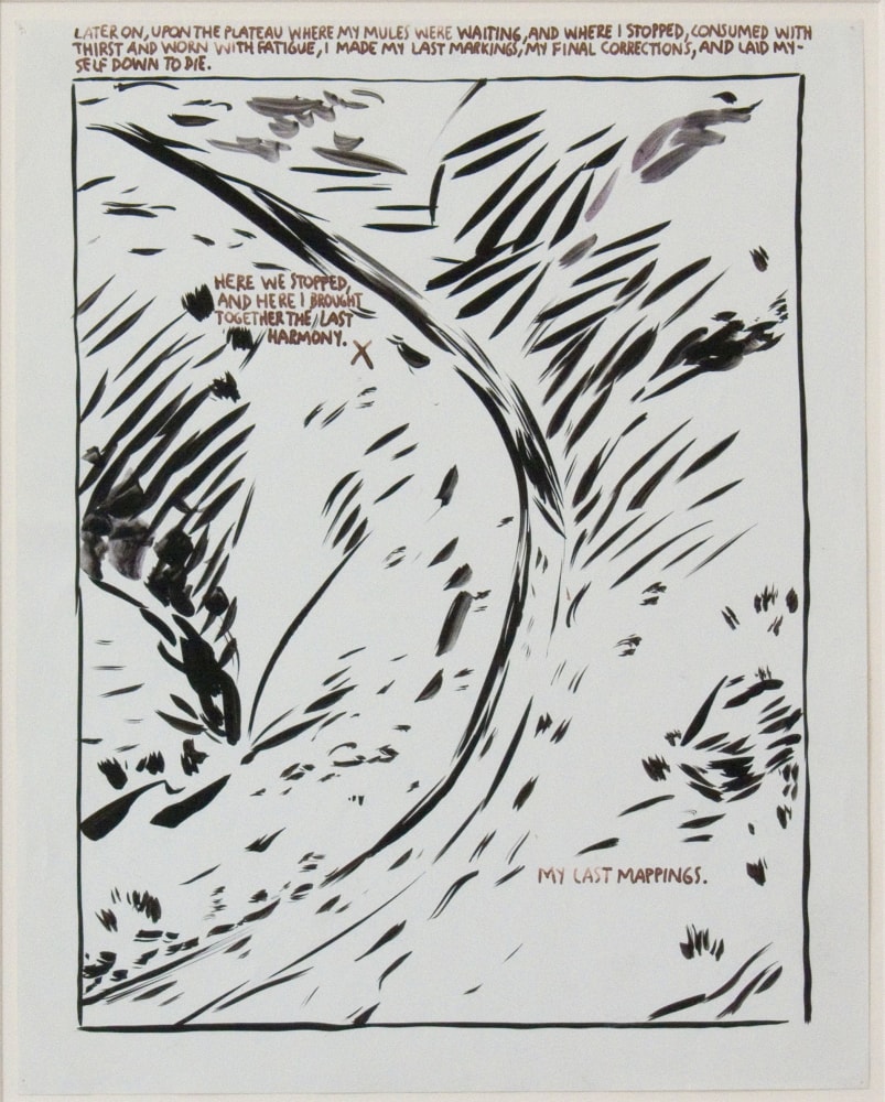 Raymond Pettibon
No Title (Later on, upon)
1990
Pen and ink on paper
14 x 11 inches (35.6 x 27.9 cm)