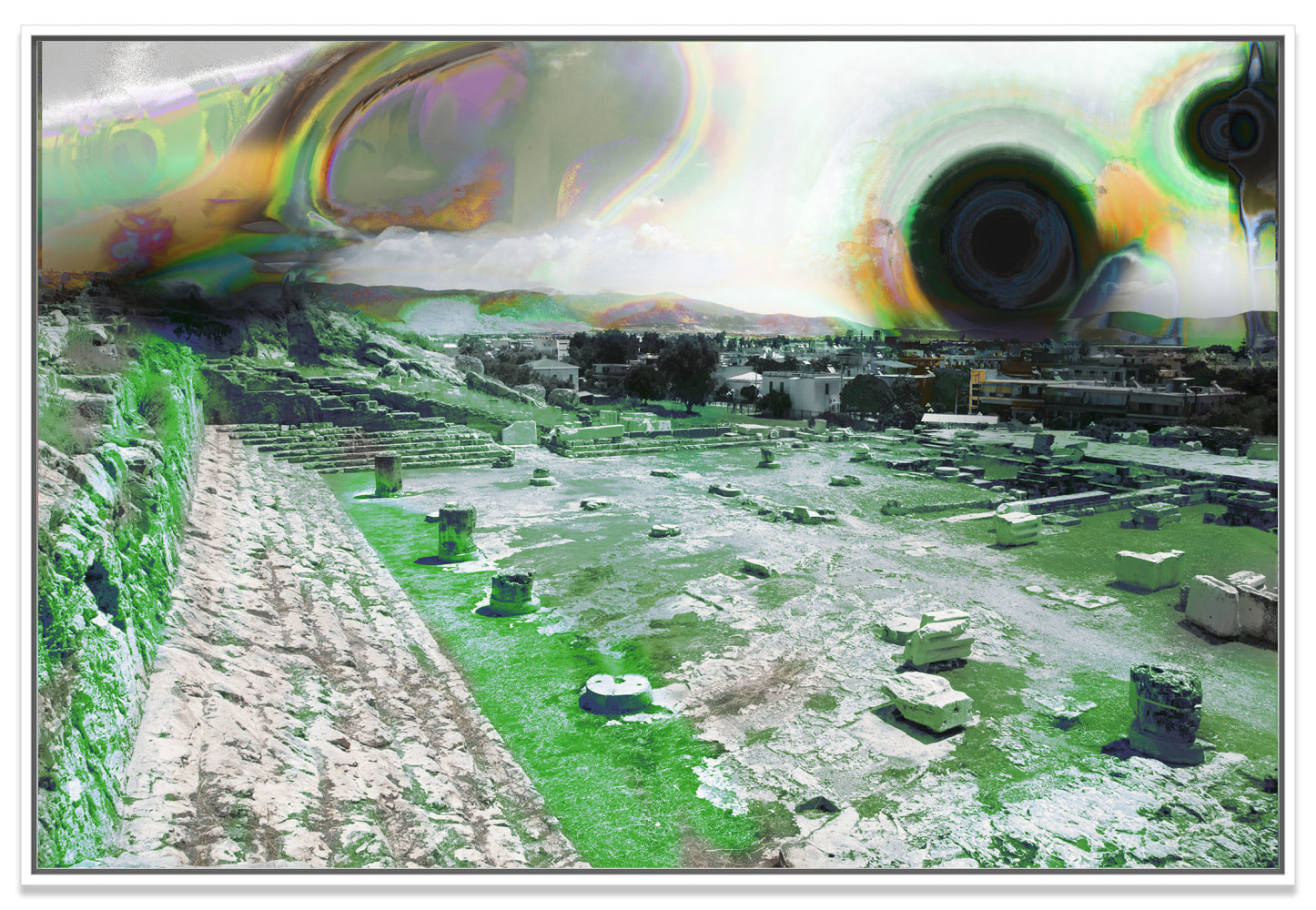 Eleusis. Telesterion
2020
UV-curable ink on Dibond&amp;nbsp;
Image Dimensions:&amp;nbsp;33 5/8&amp;nbsp;x 50 1/2 inches (85.4 x 128.3 cm)
Framed Dimensions: 35 5/8 x 52 1/2 inches (90.5 x 133.4 cm)
Edition of 5 + 2AP