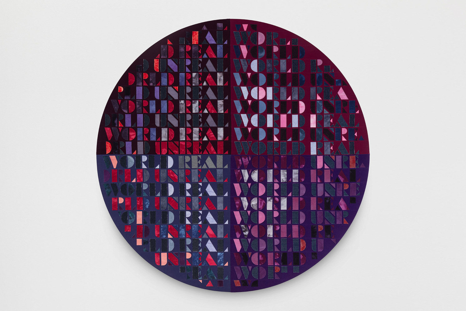 Doug Aitken
Real/Unreal
2021
Fabric, wood
102 inches (259.1 cm) diameter
3 inches (7.6 cm) depth
$175,000

DOUBLE CLICK IMAGE FOR MORE VIEWS