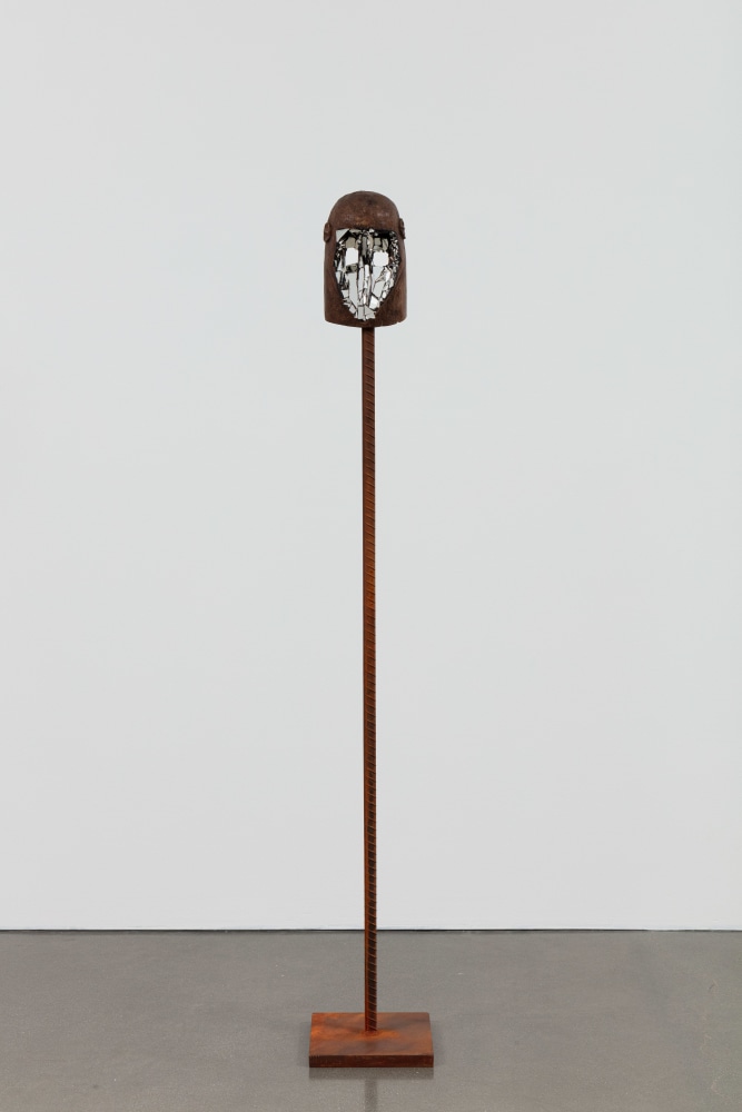 Kader Attia
Mirror Mask
2020
Wooden mask, mirror fragments, black pigment
Artwork Dimensions:
11 3/4 x 6 5/8 x 5 1/2 inches (30 x 17 x 14 cm)
Overall Dimensions:
70 x 10 x 10 inches (177.8 x 25.4 x 25.4 cm)

&amp;euro;70,000

DOUBLE CLICK IMAGE FOR MORE VIEWS