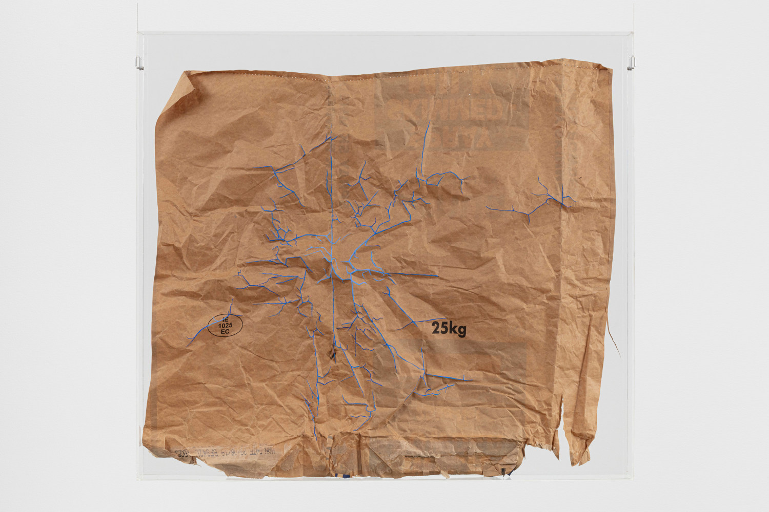 Kader Attia
Untitled
2020
Kraft paper with blue pigment framed in plexiglass box
39 3/8 x 43 1/4 x 1 1/4 inches (100 x 110 x 3 cm)

&amp;euro;30,000

DOUBLE CLICK IMAGE FOR MORE VIEWS