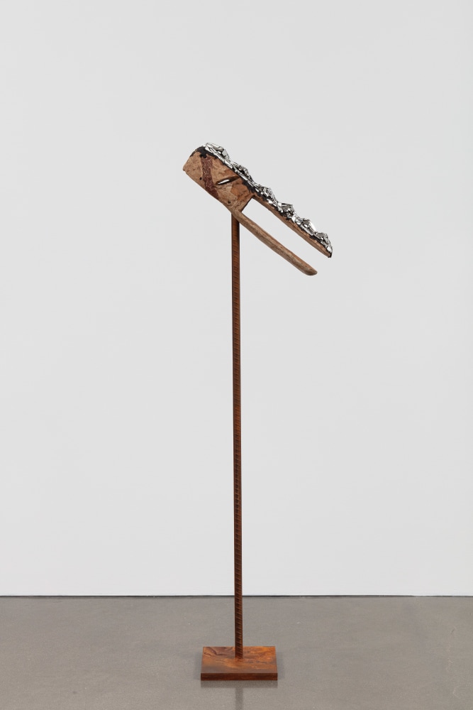 Kader Attia
Mirror Mask
2020
Wooden mask, mirror fragments, black pigment
Artwork Dimensions:
22 x 8 1/4 x 6 1/4 inches (56 x 21 x 15.8 cm)
Overall Dimensions:
70 x 8 1/4 x 10 inches (177.8 x 21 x 25.4 cm)
&amp;euro;80,000