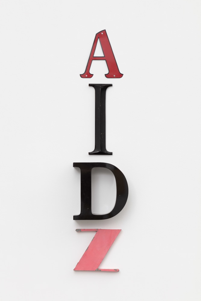 Jack Pierson
AIDZ
2019
Metal
59 1/2 x 13 1/2 x 5 inches (151.1 x 34.3 x 12.7 cm)
$125,000