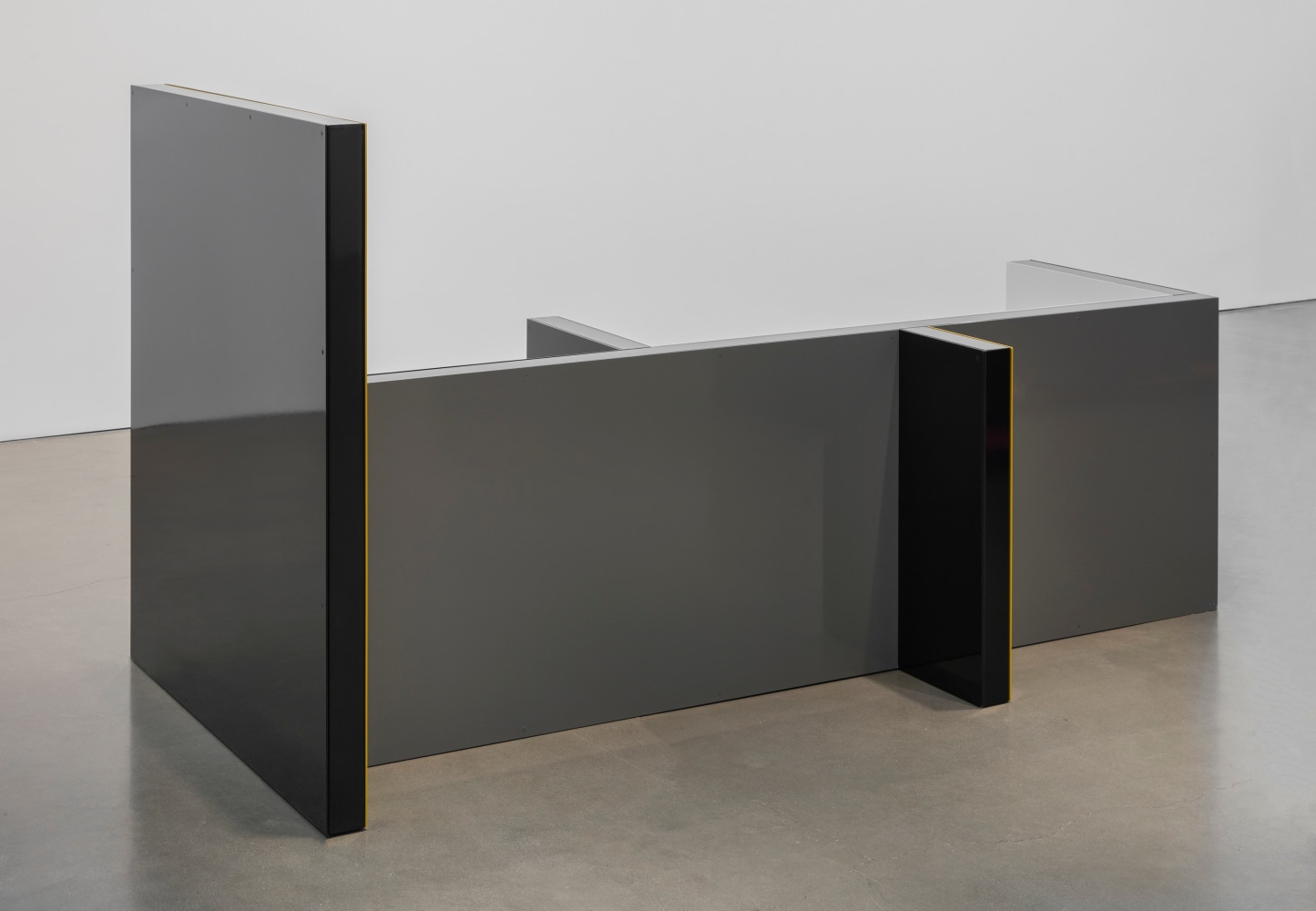 Planar Configuration Four [#1]
2017
Powder-coated steel and aluminum, cushion, blanket, pillow
71 5/8 x 66 x 134 inches (181.9 x 167.6 x 340.4 cm)