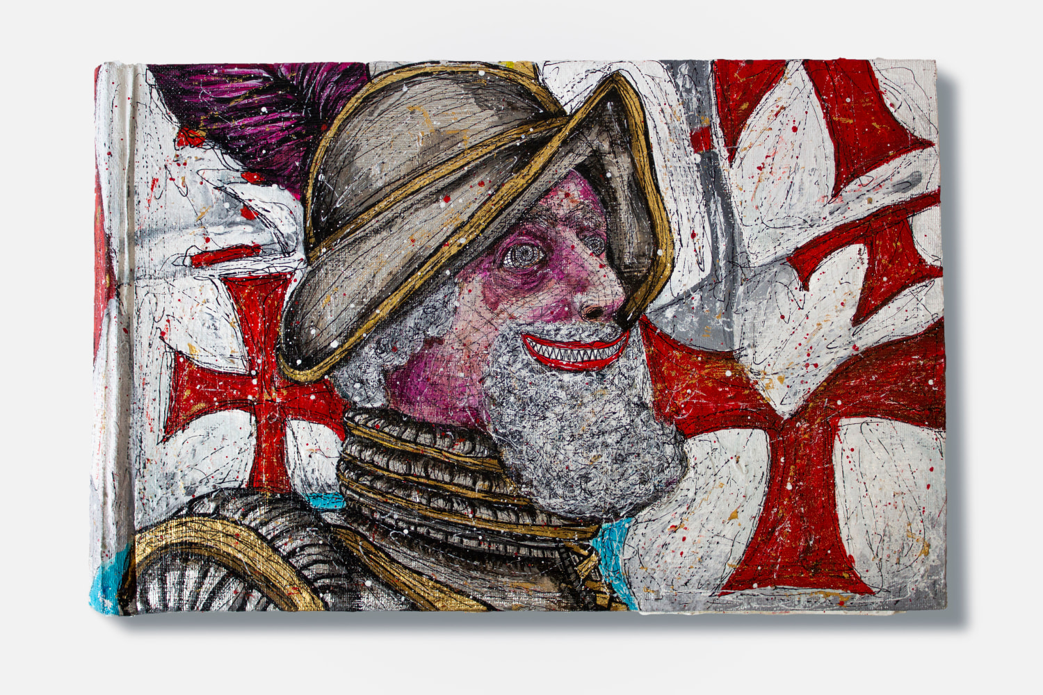 Federico Solmi
The Kindhearted Conquistador, 2018
Hand-painted artist book
10 pages + front / back cover
24 x 36 in (opened)
24 x 18 in (closed)
FS9518