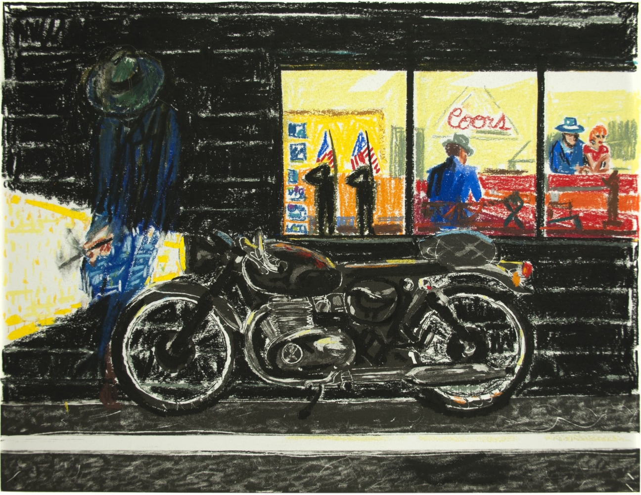 Erik Olson&amp;nbsp;
Minnesota, 2020
Oil pastel on copper plate etching
BFK Rives&amp;nbsp;cotton satin paper, 300 gsm
12.8 x 16.7 in (32.5 x 42.5 cm) Image Size
16.9 x 20.9 in (43 x 53 cm) Paper Size