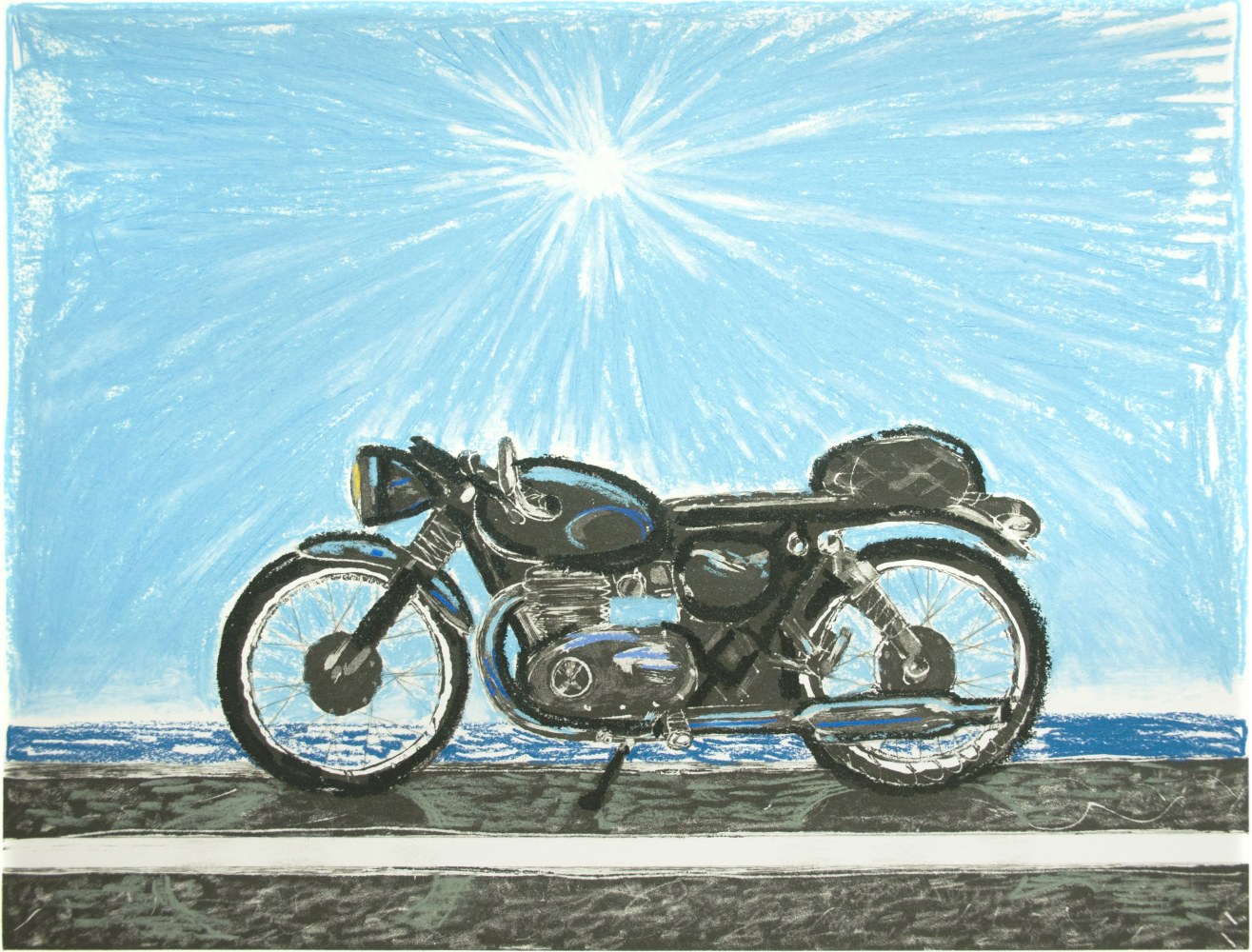 Erik Olson
Sea to Sky, 2020
Oil pastel on copper plate etching
BFK Rives&amp;nbsp;cotton satin paper, 300 gsm
12.8 x 16.7 in (32.5 x 42.5 cm) Image Size
16.9 x 20.9 in (43 x 53 cm) Paper Size