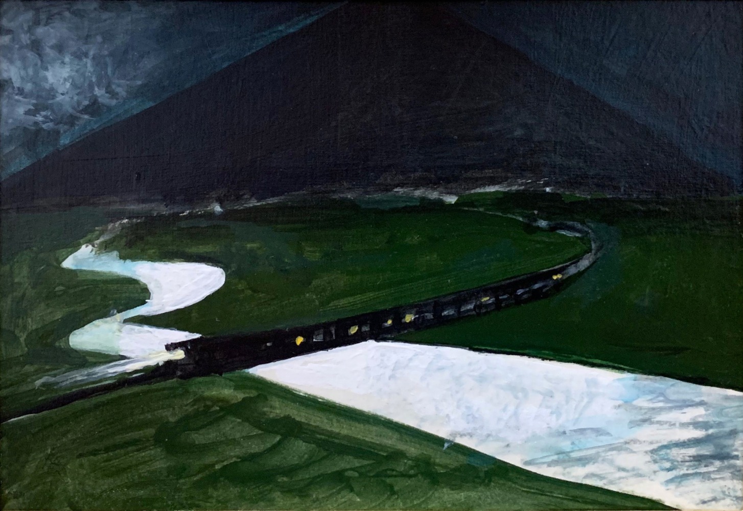 Jim Adams
Nubian Express No. 1,&amp;nbsp;2013
Acrylic on board
11.5 x 13.25 x 2 in. framed