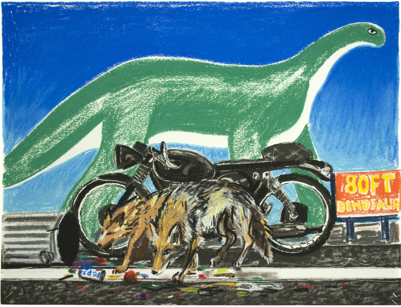 Erik Olson
South Dakota, 2020
Oil pastel on copper plate etching
BFK Rives&amp;nbsp;cotton satin paper, 300 gsm
12.8 x 16.7 in (32.5 x 42.5 cm) Image Size
16.9 x 20.9 in (43 x 53 cm) Paper Size