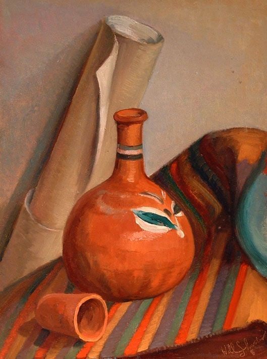 Still Life with Pot, oil on canvas, 15-7/8 x 11-7/8 inches, NP66-547