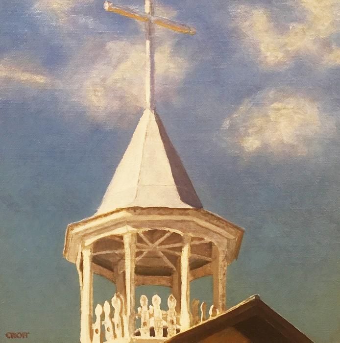 Frank Croft (b. 1952)&amp;nbsp;Upper Colonias,&amp;nbsp;oil on canvas,&amp;nbsp;8 x 8&amp;nbsp;inches