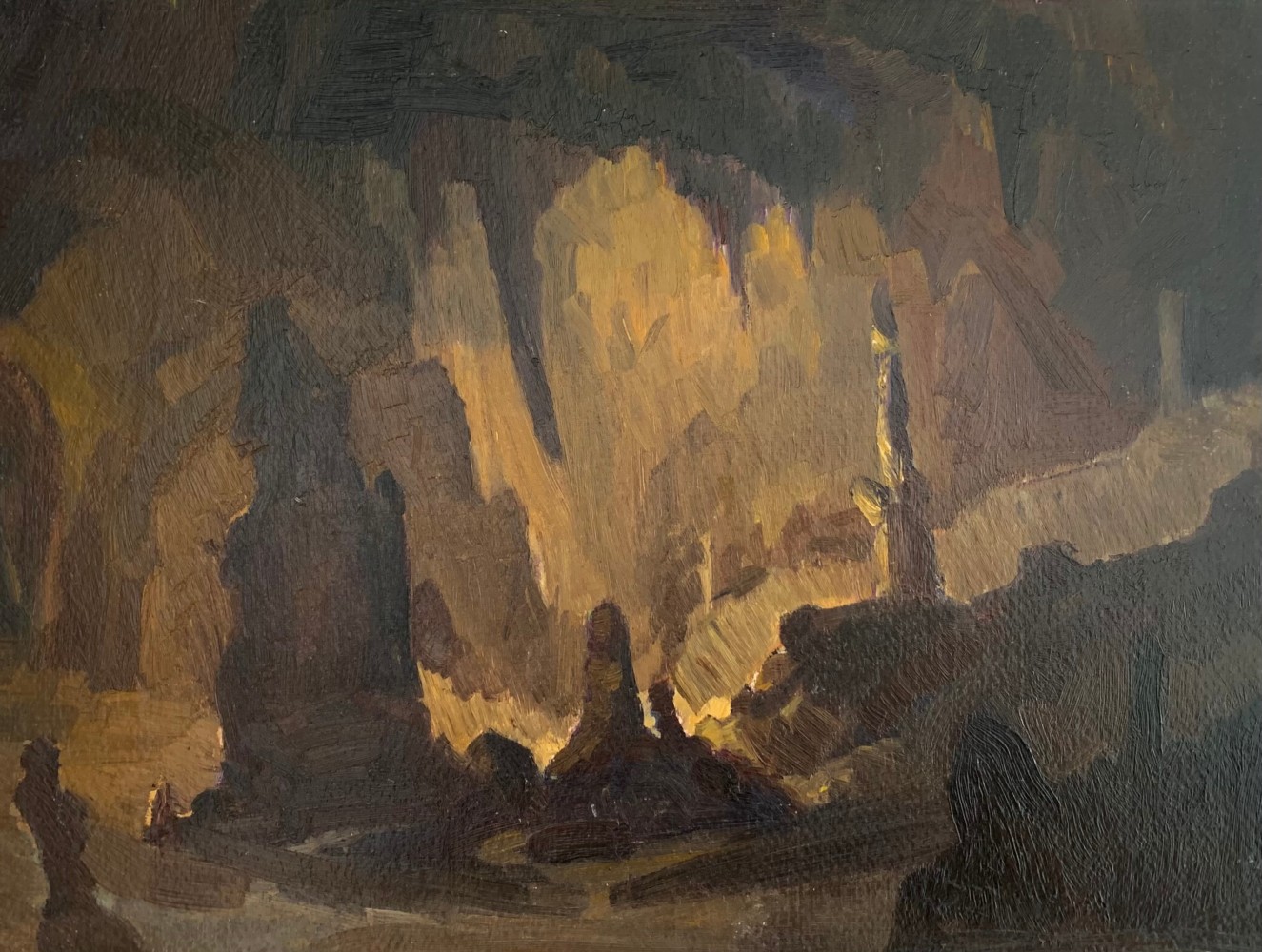 Carlsbad &amp;ndash; Brown, oil on board, 12 x 16 inches, NP66-563