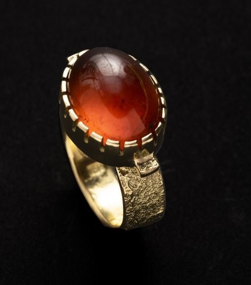 Ring, d. 2020,&amp;nbsp;hessonite garnet (size 9-3/4),&amp;nbsp;OC311-153