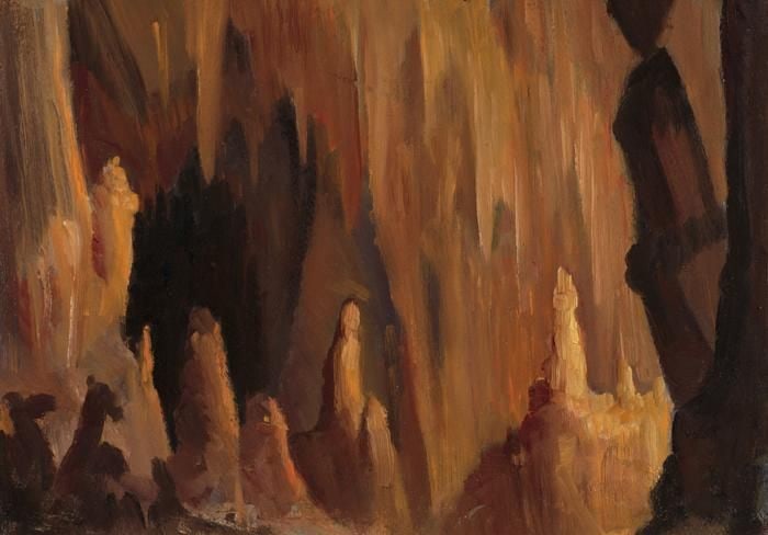 Carlsbad &amp;ndash; Gold, oil on board, 10-3/4 x 15-3/8 inches, NP66-567