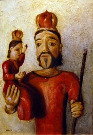 San Jos&amp;eacute;, oil on linen, 15 x 10 inches