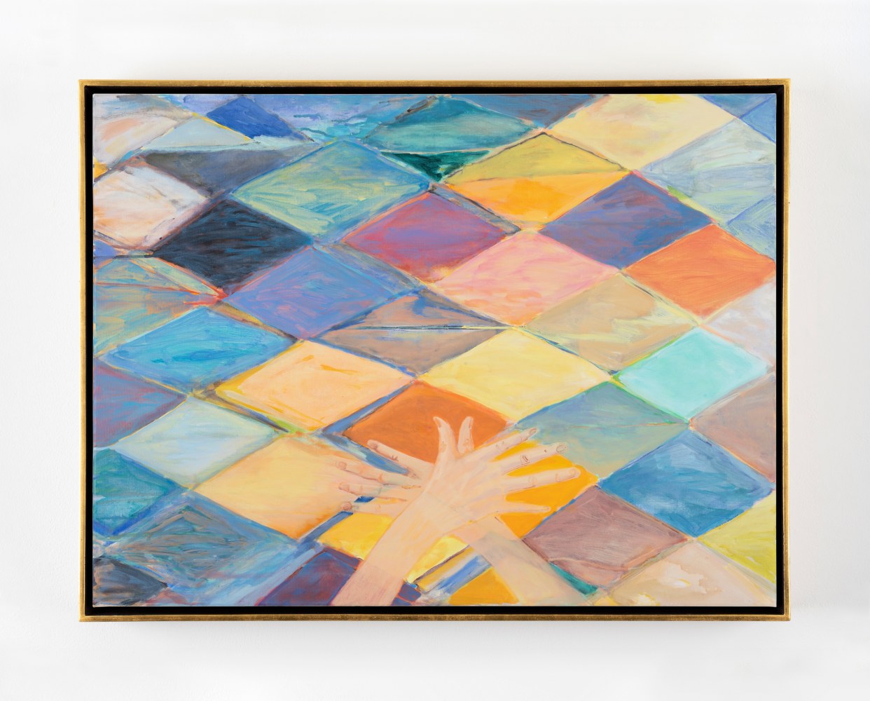 &amp;nbsp;

Isabel Nolan&amp;nbsp;
View (back turned)
2020
waterbased oil on canvas, hand-gilded 24 carat gold and painted clay frame
60 x 80 cm&amp;nbsp; / 23.6 x 31.5 in&amp;nbsp; &amp;nbsp;
62.5 x 82.5 x 4.9 cm / 24.6 x 32.5 x 1.9 in framed
IN45020