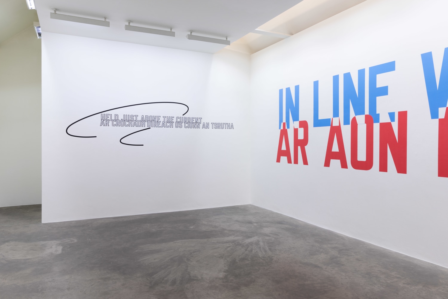 HELD JUST ABOVE THE CURRENT
2016
language + the materials referred to
dimensions variable