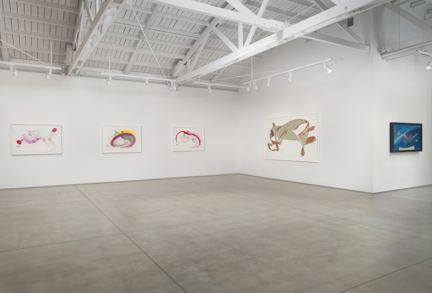 Installation view of Jorinde Voigt: Works on Paper​​​​​​​, 2025