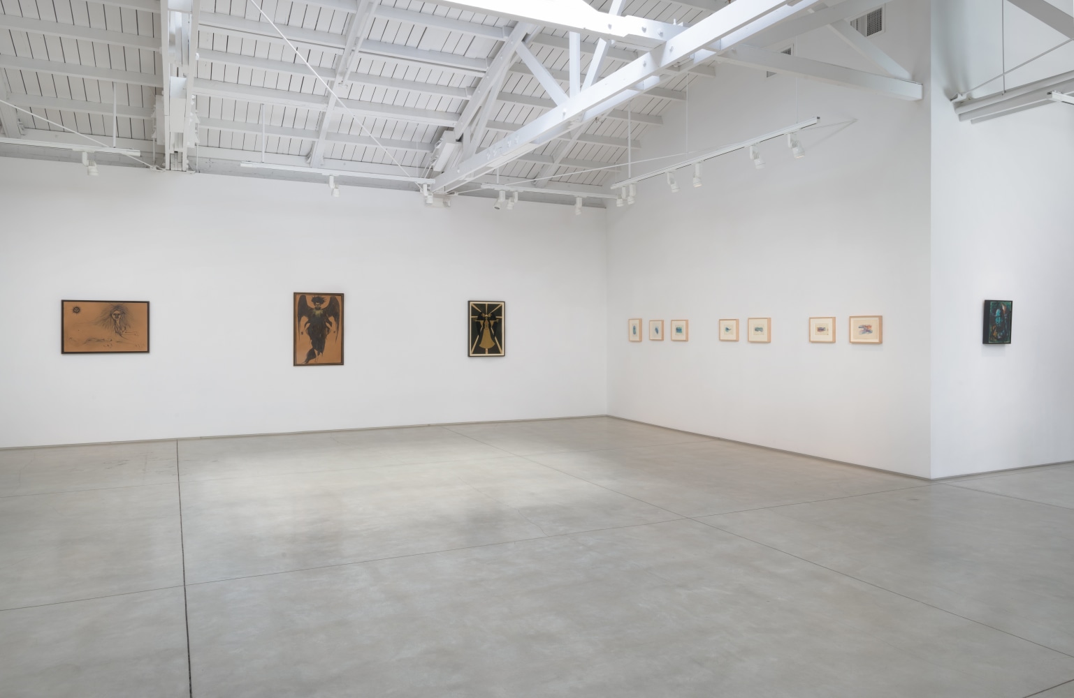 Installation view of Cameron's solo exhibition The Lion Path: Art, Astrology and Magic, 2023