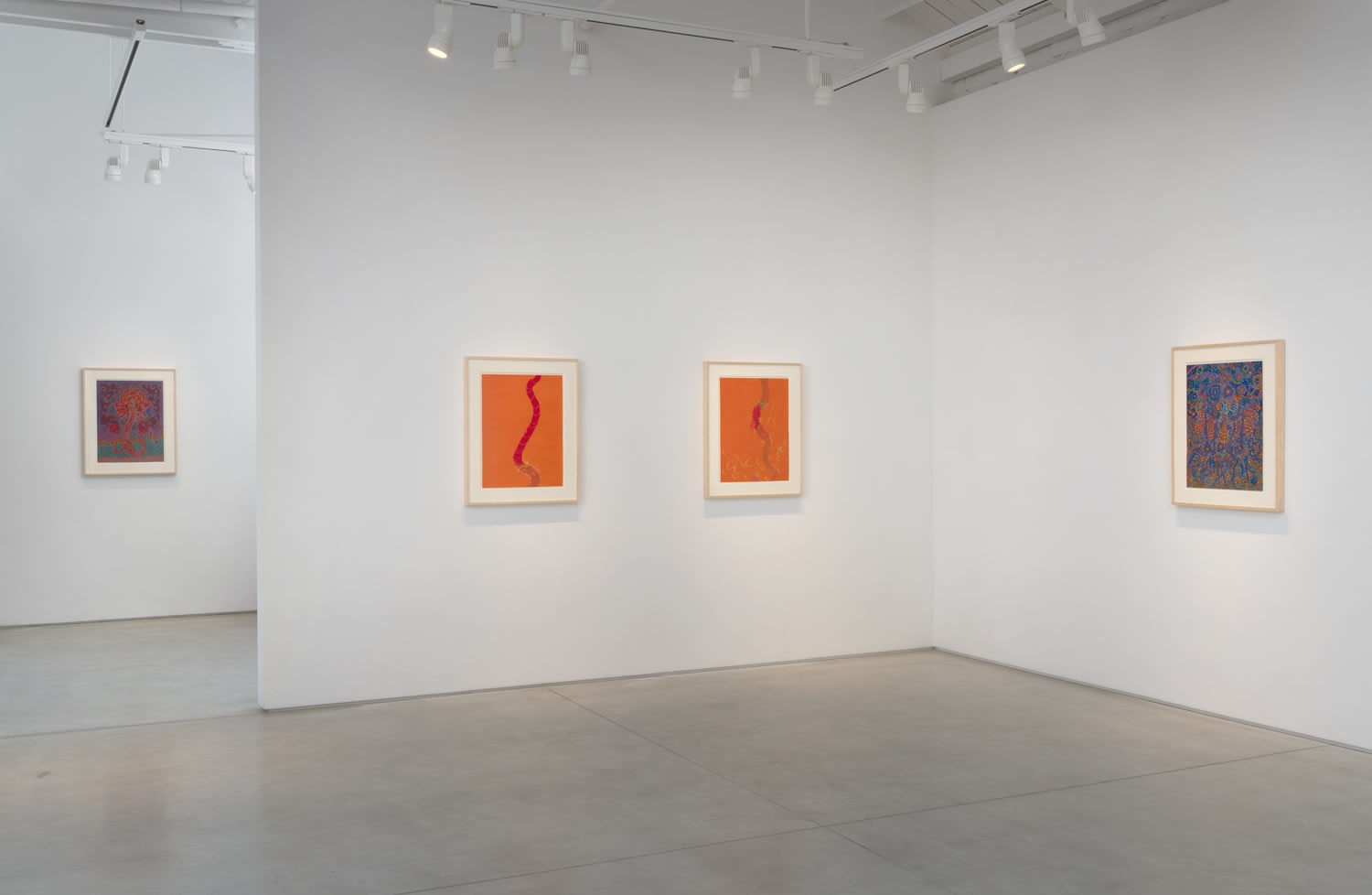 Installation view of Lee Mullican The Marble Drawings: 1966 - 1970​​​​​​​, 2018