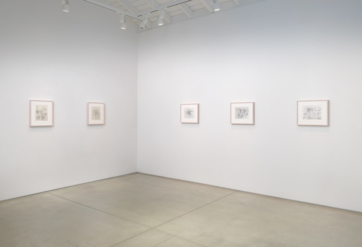 Installation view of Lee Bontecou: A Constellation of Drawings 1982-1987​​​​​​​, 2021
