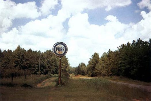 Pure Oil Sign in Landscape, near Marion, Alabama, 1977