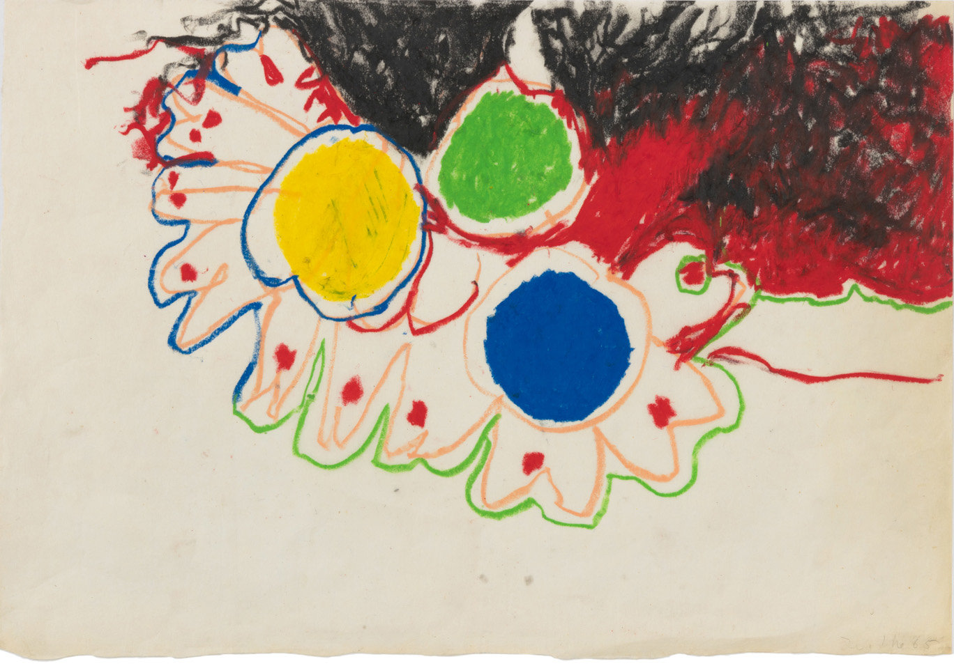 An untitled work on paper by Hannah Wilke from 1965