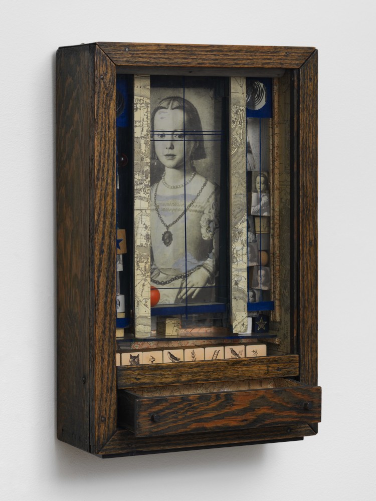 Joseph Cornell
Untitled (Medici Princess), 1948
Wood box construction
17 5/8 x 11 1/8 x 4 3/8 inches
Collection of Agnes Gund