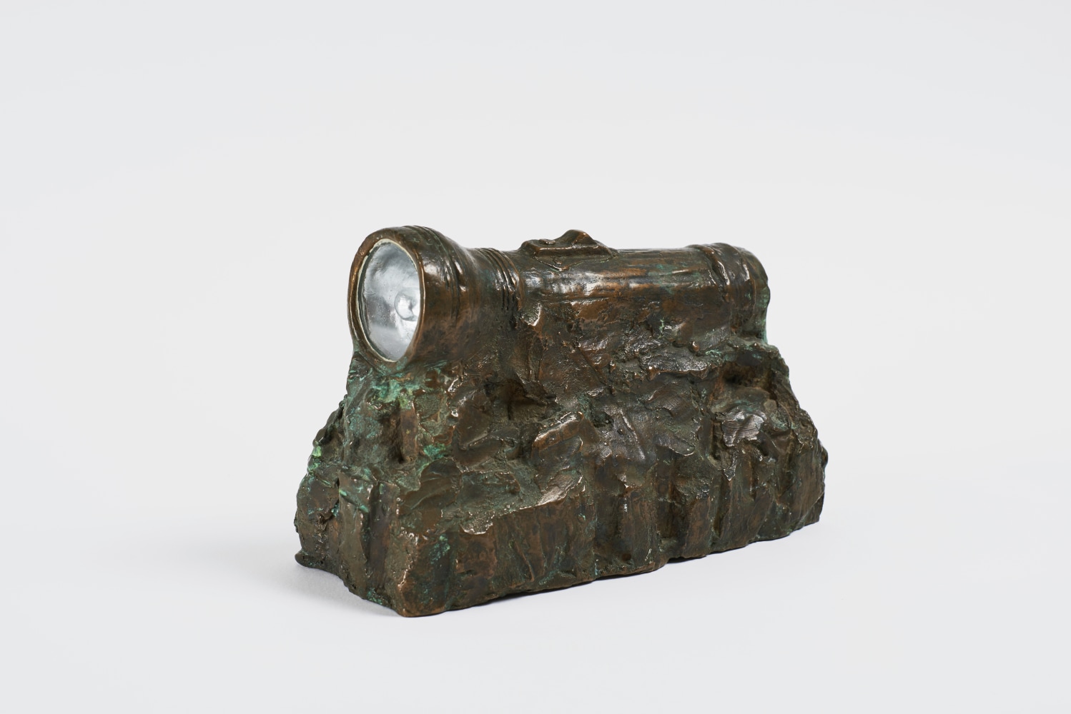 Jasper Johns (b. 1930)

Flashlight III, 1958 (cast in 1987)

Bronze, glass, and aluminum paint

5 x 8 3/8 x 3 3/4 inches

Edition of 2 (1/2)
