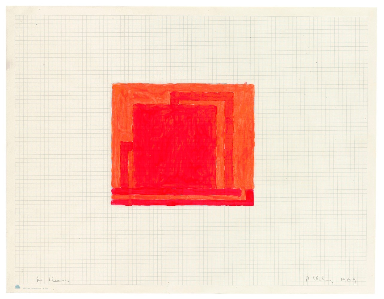 Peter Halley
Untitled (four works), 1989
Gouache and graphite on graph paper in four parts
17 1/8 x 22 1/8 inches