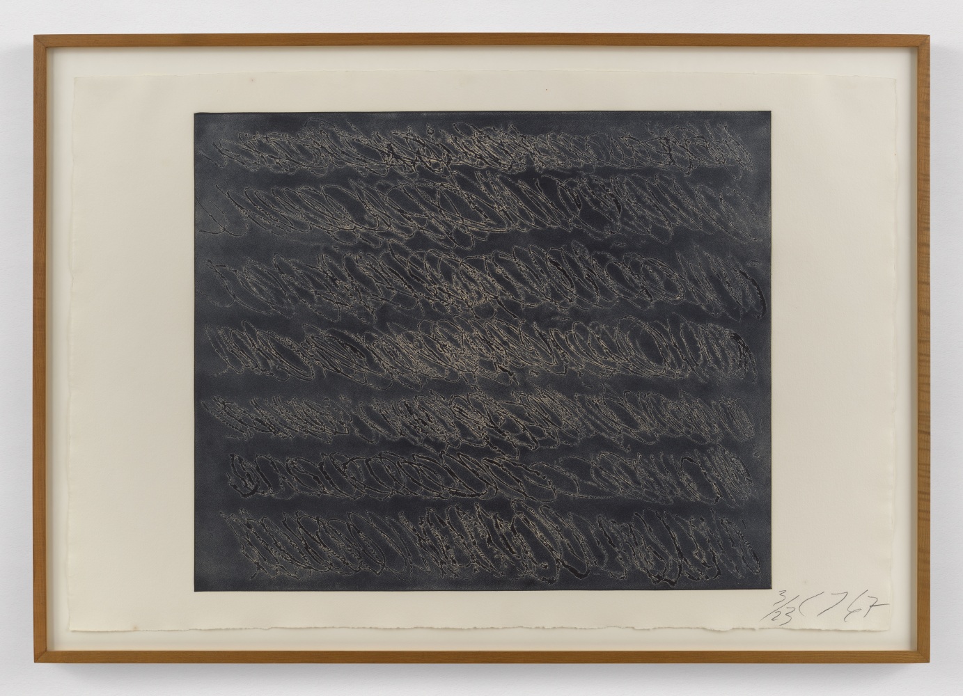 Cy Twombly&amp;nbsp;

Untitled II, 1967

Intaglio in one color with etching, open-bite with aquatint (one plate) on White J. Green hand-made paper, embossed with printer&amp;#39;s dry stamp

23 1/2 x 28 3/8 inches, image

27 1/2 x 40 3/4 inches, sheet

Edition of 23

Bastian 11; Sparks 3