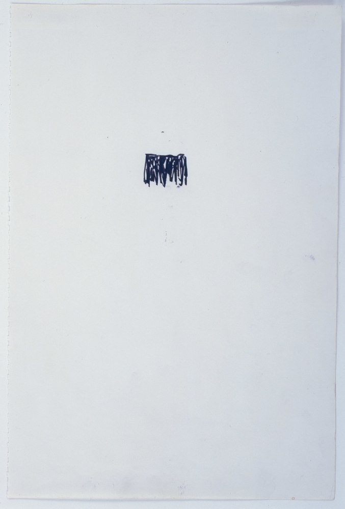 Brice Marden

Untitled, 1973 [from the set of twenty drawings]

Ink on paper

11 5/8 x 7 3/4 inches

Private Collection