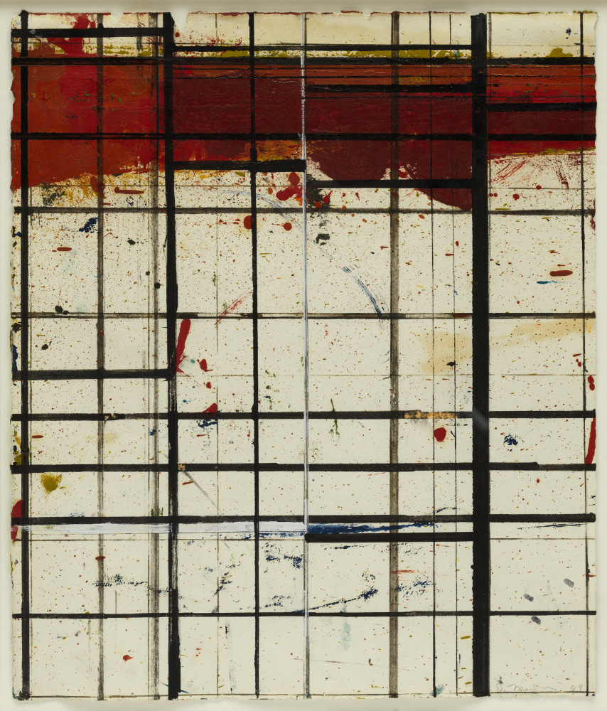 Brice Marden
Masking Drawing 4 (Red Drawing #4), 1984
Oil, ink, gouache, and pencil on Rives BFK paper

14 3/4 x 12 5/8 inches
Private Collection