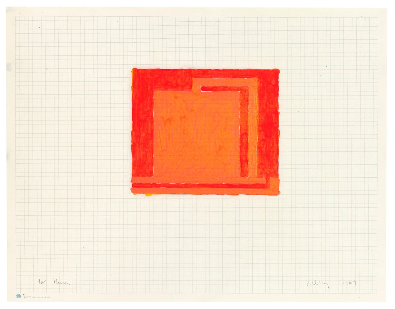 Peter Halley
Untitled (four works), 1989
Gouache and graphite on graph paper in four parts
17 1/8 x 22 1/8 inches