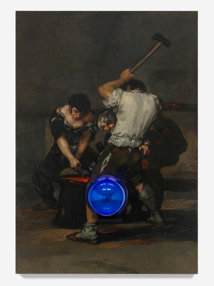 Jeff&amp;nbsp;Koons&amp;nbsp;(b. 1955)

Gazing Ball (Goya The Forge), 2015-17

Oil on canvas, glass, and aluminum

77 1/2 x 53 3/4 x 14 3/4 inches