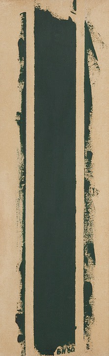 Barnett Newman&amp;nbsp;

Treble, 1960&amp;nbsp;

Oil on exposed canvas&amp;nbsp;&amp;nbsp;&amp;nbsp;&amp;nbsp;&amp;nbsp;&amp;nbsp;

20 1/4 x 6 &amp;frac34; inches&amp;nbsp;&amp;nbsp;

Private Collection&amp;nbsp;