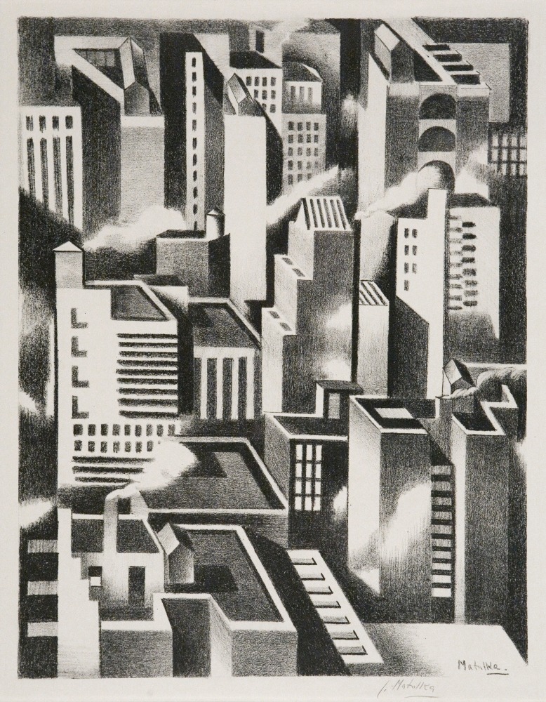 Jan Matulka (1890-1972)
Arrangement - New York, c. 1925
Lithograph
16 1/4 x 12 5/8 inches, image

&amp;nbsp;