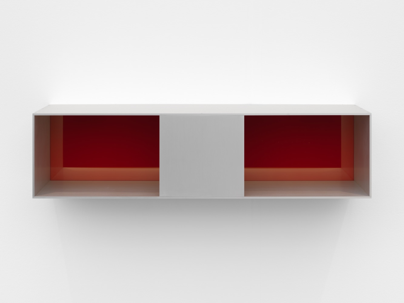 Donald Judd
Untitled, 1991 (Menziken 91-97)&amp;nbsp;
Clear anodized aluminum with yellow over red acrylic sheet&amp;nbsp;
10 x 40 x 10 inches&amp;nbsp;