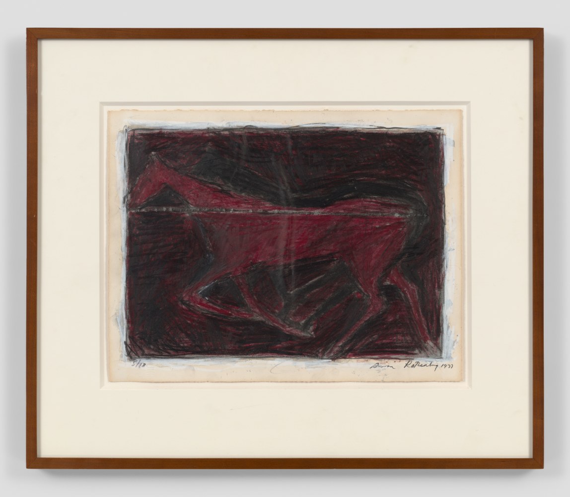 Susan Rothenberg

Untitled,&amp;nbsp;1977

Hand additions in mixed media over lithograph

12 x 15 1/2 inches