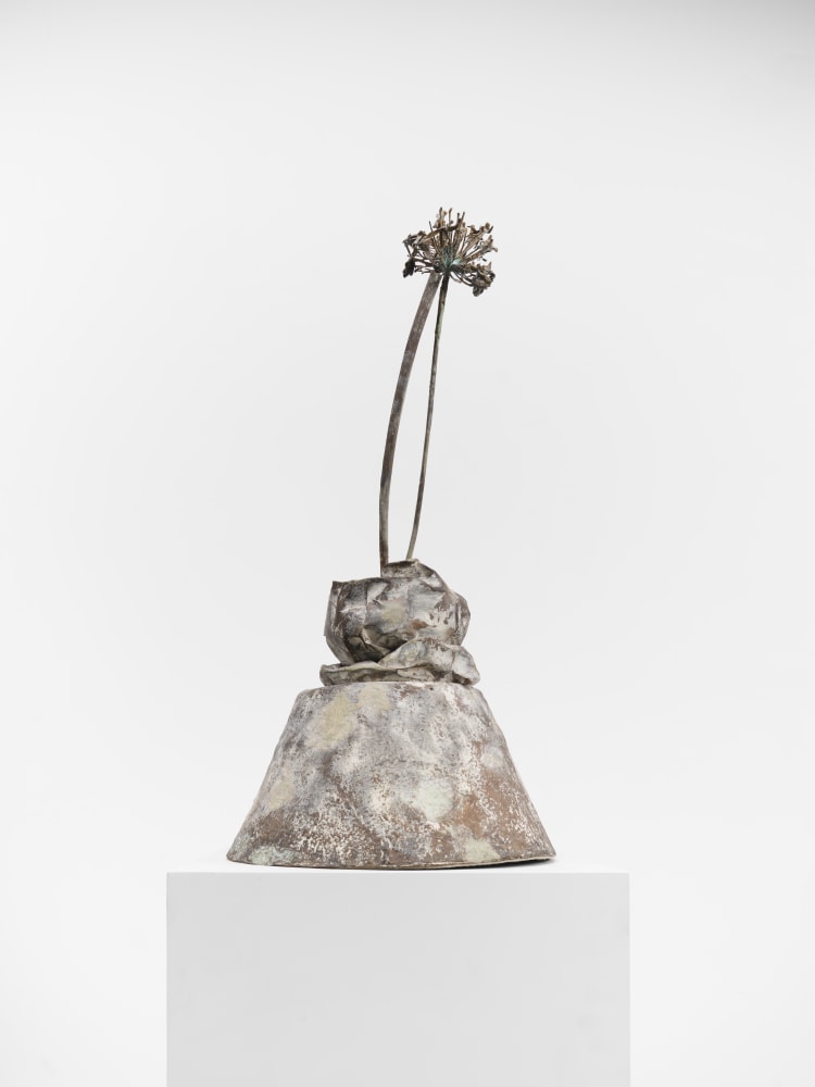 Cy Twombly

Untitled, Rome, 1997

Bronze

27 1/2 x 14 1/8 x 14 1/8 inches

Edition of 3

Each edition with flower cast of different dimensions

Del Roscio Cat. Rais. of Sculpture vol. 1, no. 132