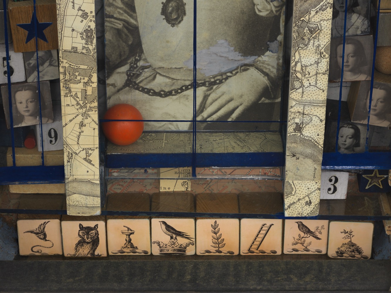 Joseph Cornell
Untitled (Medici Princess), 1948
Wood box construction
17 5/8 x 11 1/8 x 4 3/8 inches
Collection of Agnes Gund