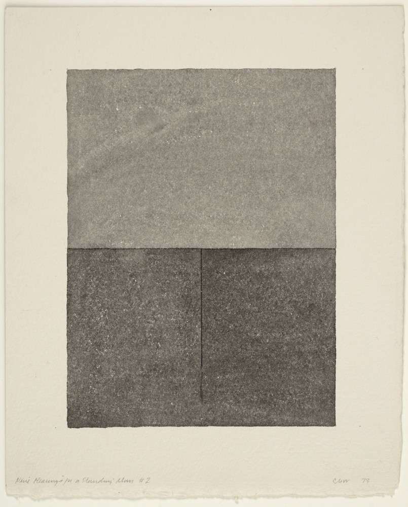 Christopher Wilmarth (1943-1987)
Nine Clearings for a Standing Man #2, 1973
Pencil and watercolor on paper
13 1/2 x 11 inches