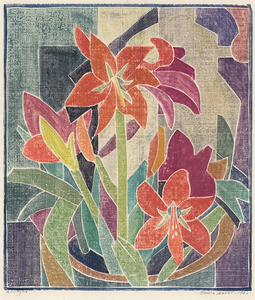 Blanche Lazzell&amp;nbsp;
Amarylis, 1930
White-line color woodcut
14 x 12 1/16 inches