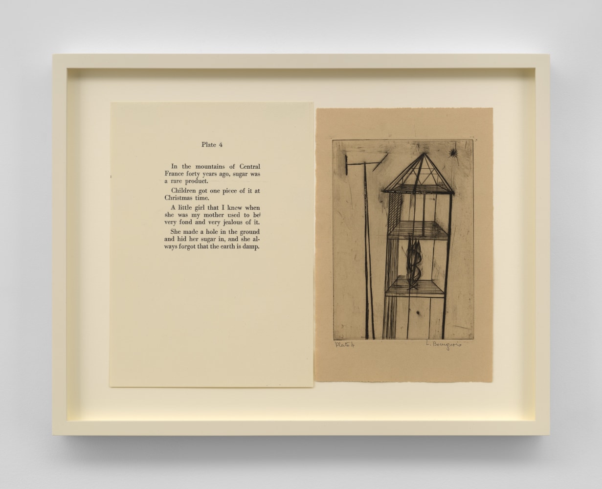 Louise Bourgeois,&amp;nbsp;Plate 4&amp;nbsp;from the illustrated book&amp;nbsp;He Disappeared into Complete Silence,&amp;nbsp;1947.&amp;nbsp;Engraving&amp;nbsp;and drypoint&amp;nbsp;on smooth wove paper,&amp;nbsp;10 x 14 inches, spread. &amp;copy; The Easton Foundation / VAGA at Artists Rights Society (ARS), NY.