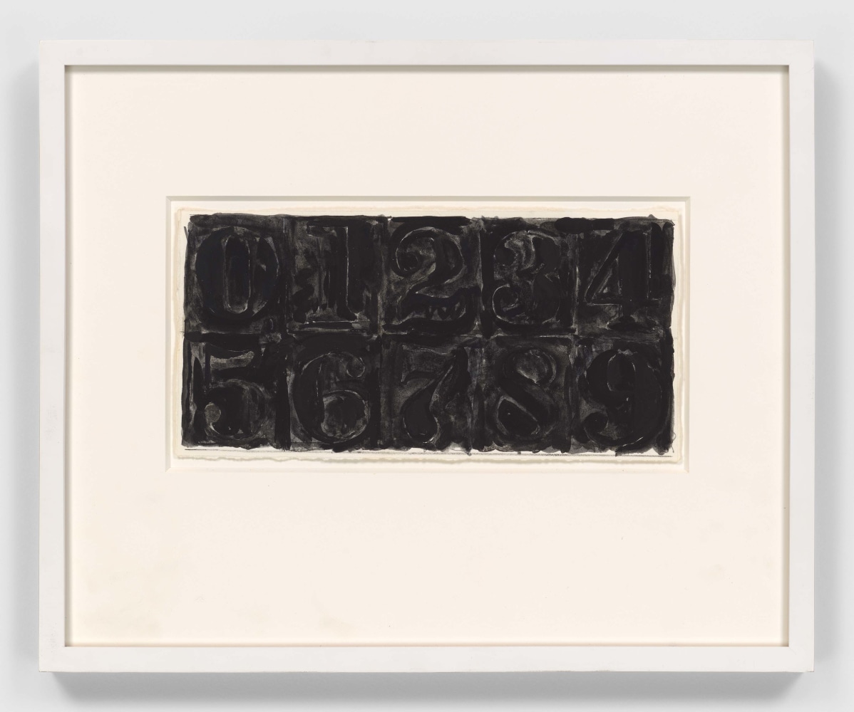 Jasper Johns (b. 1930)

0-9, 1960-8

Acrylic and graphite pencil over lithograph

5 1/4 x 10 3/4 inches