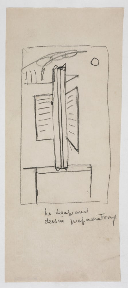 He Disappeared Dessin Preparatory, 1947&amp;nbsp;

Pencil on paper&amp;nbsp;

8 1/2 x 3 1/2&amp;nbsp;inches

&amp;copy; The Easton Foundation / VAGA at Artists Rights Society (ARS), NY.