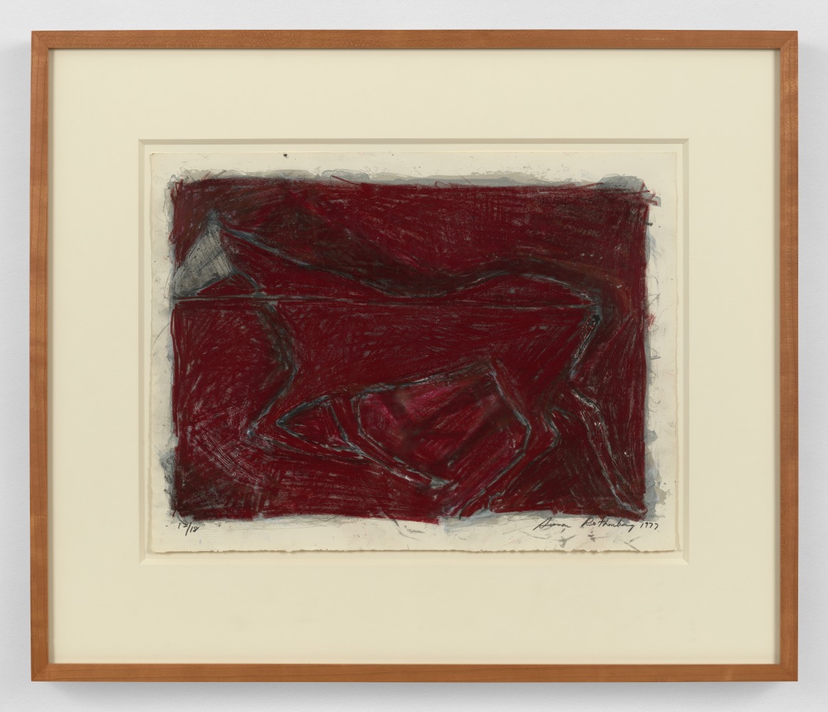 Susan Rothenberg

Untitled,&amp;nbsp;1977

Hand additions in mixed media over lithograph

12 x 15 inches